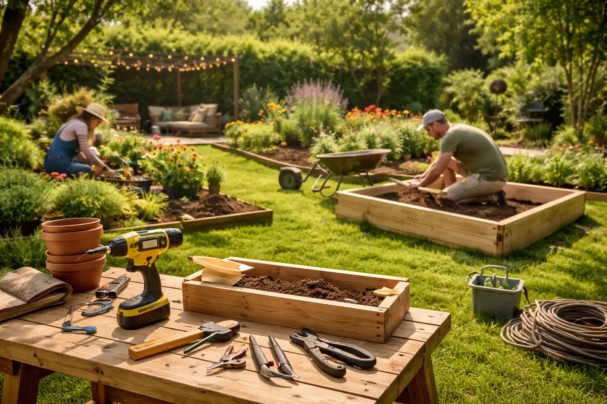 Comment réaliser des travaux de bricolage pour améliorer le jardin